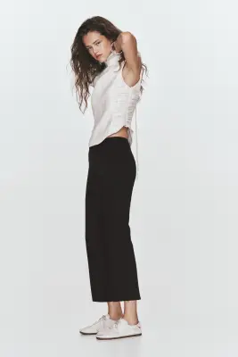 Pantalon chic à jambes bootcut - Noir — photo 3