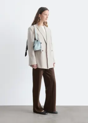 Blazer décontracté en lin et coton - Beige clair — photo 3