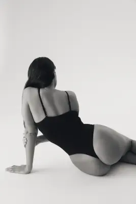 Body string paddé Seamless - Noir — photo 2