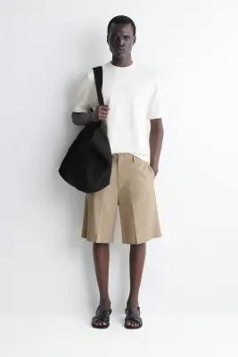 T-SHIRT EN MAILLE DE COTON - ÉCRU — photo 1
