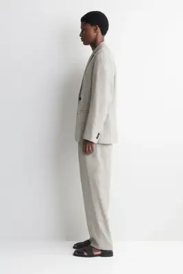 BLAZER BOUTONNAGE SIMPLE EN LIN - PISTACHE CLAIRE — photo 2