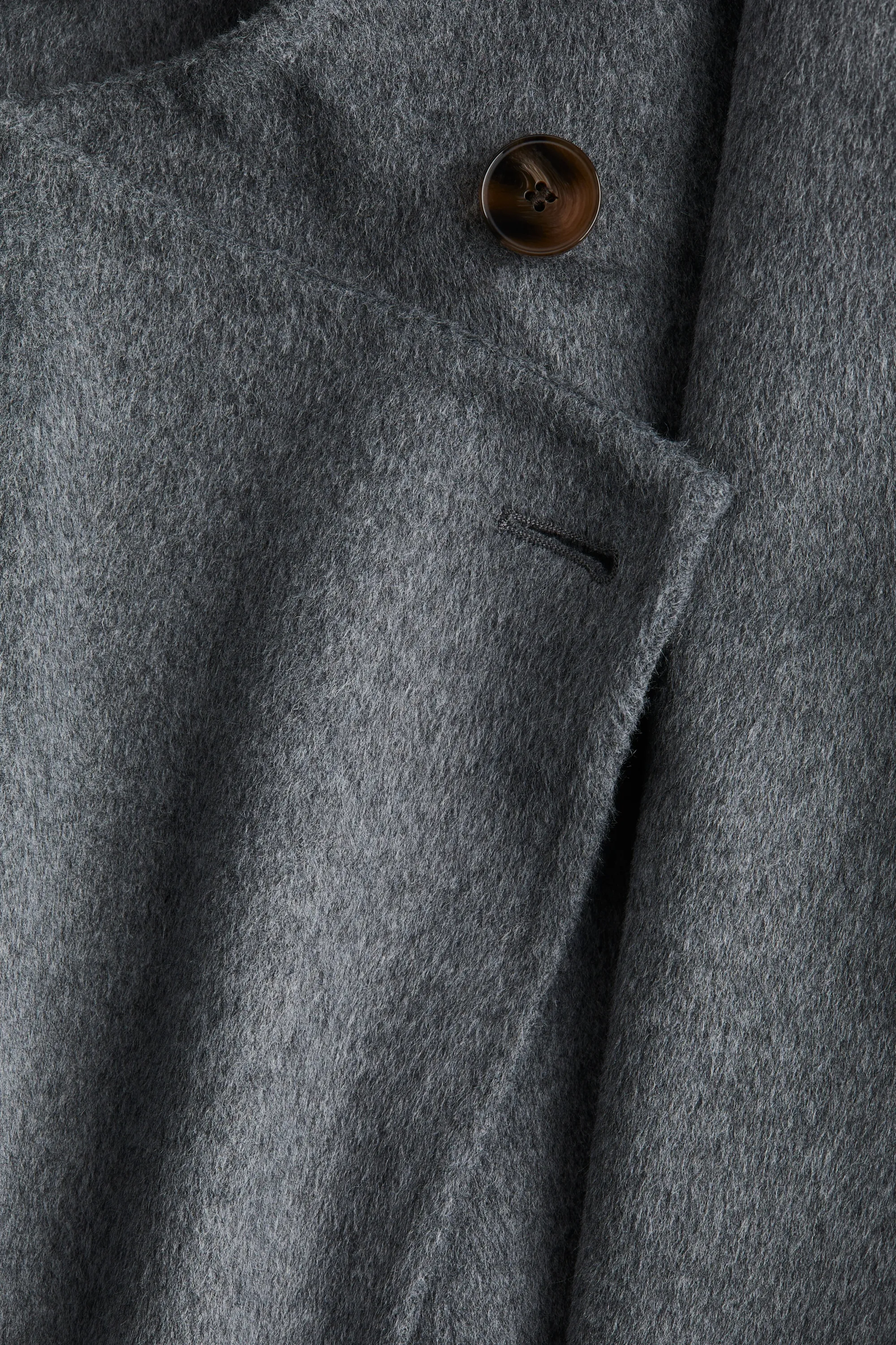 Manteau fait main en laine mélangée - Gris