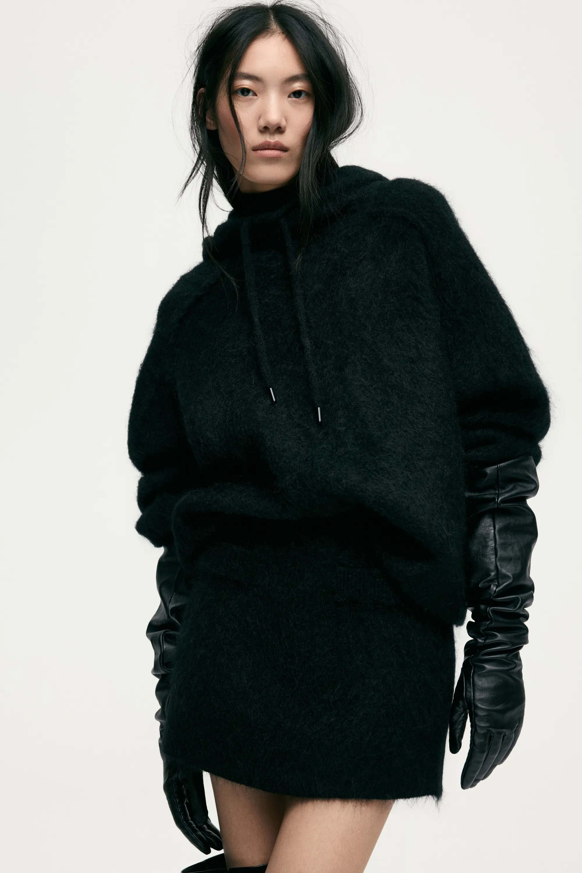 Jupe en mohair mélangé - Noir