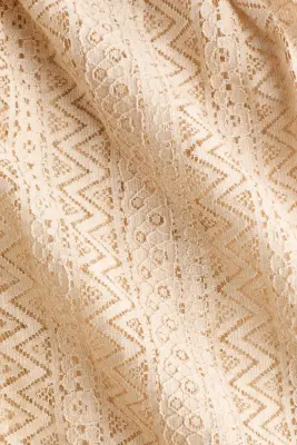 Pantalon en dentelle avec cordon de serrage - Beige clair — photo 3