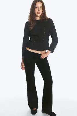 Pantalon de costume bootcut taille basse - Noir — photo 1
