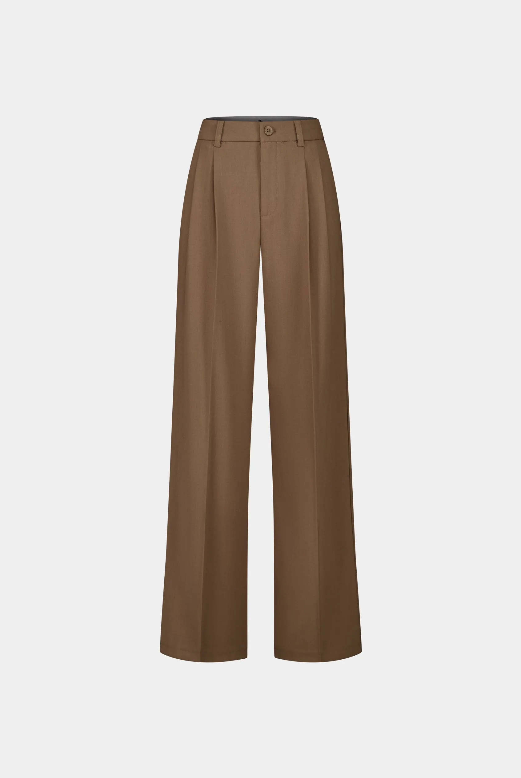 PANTALON DROIT À PLIS