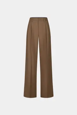 PANTALON DROIT À PLIS — photo 1
