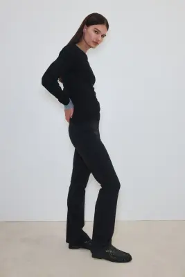 Pantalon évasé Four-way Stretch - Noir — photo 2