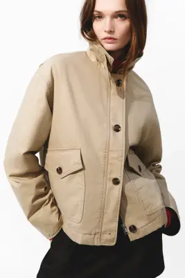 Veste matelassée en toile - Beige — photo 2
