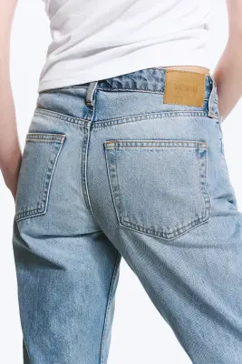Jean droit standard taille mi-haute Laika - Eighteen Blue - Bleu moyen — photo 4