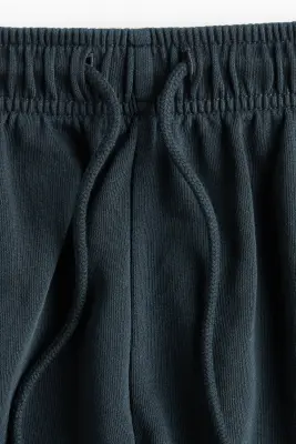 Short en molleton avec cordon de serrage - Noir délavé — photo 3