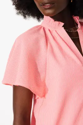 Robe courte rayée Femme — photo 5