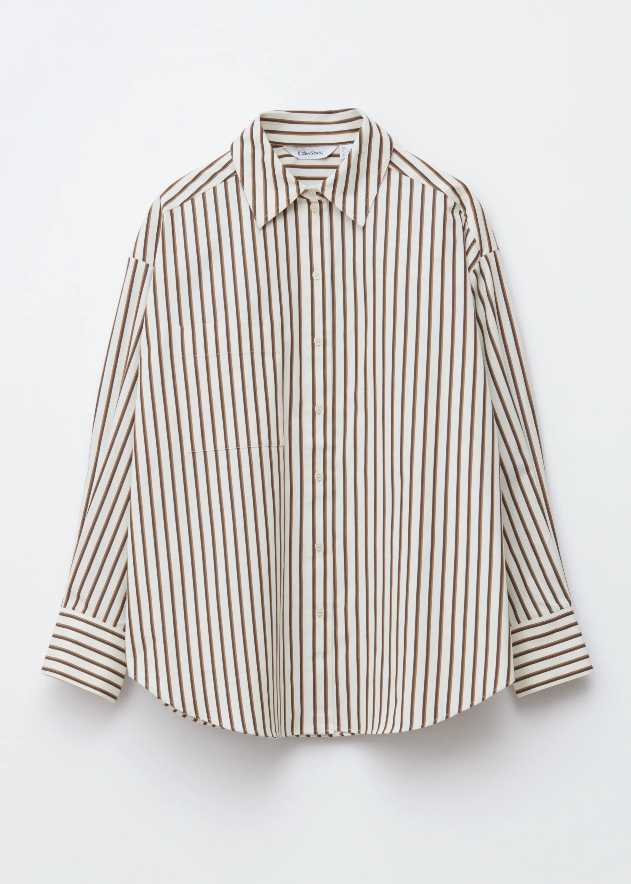 Chemise oversize - Rayures blanches/marron