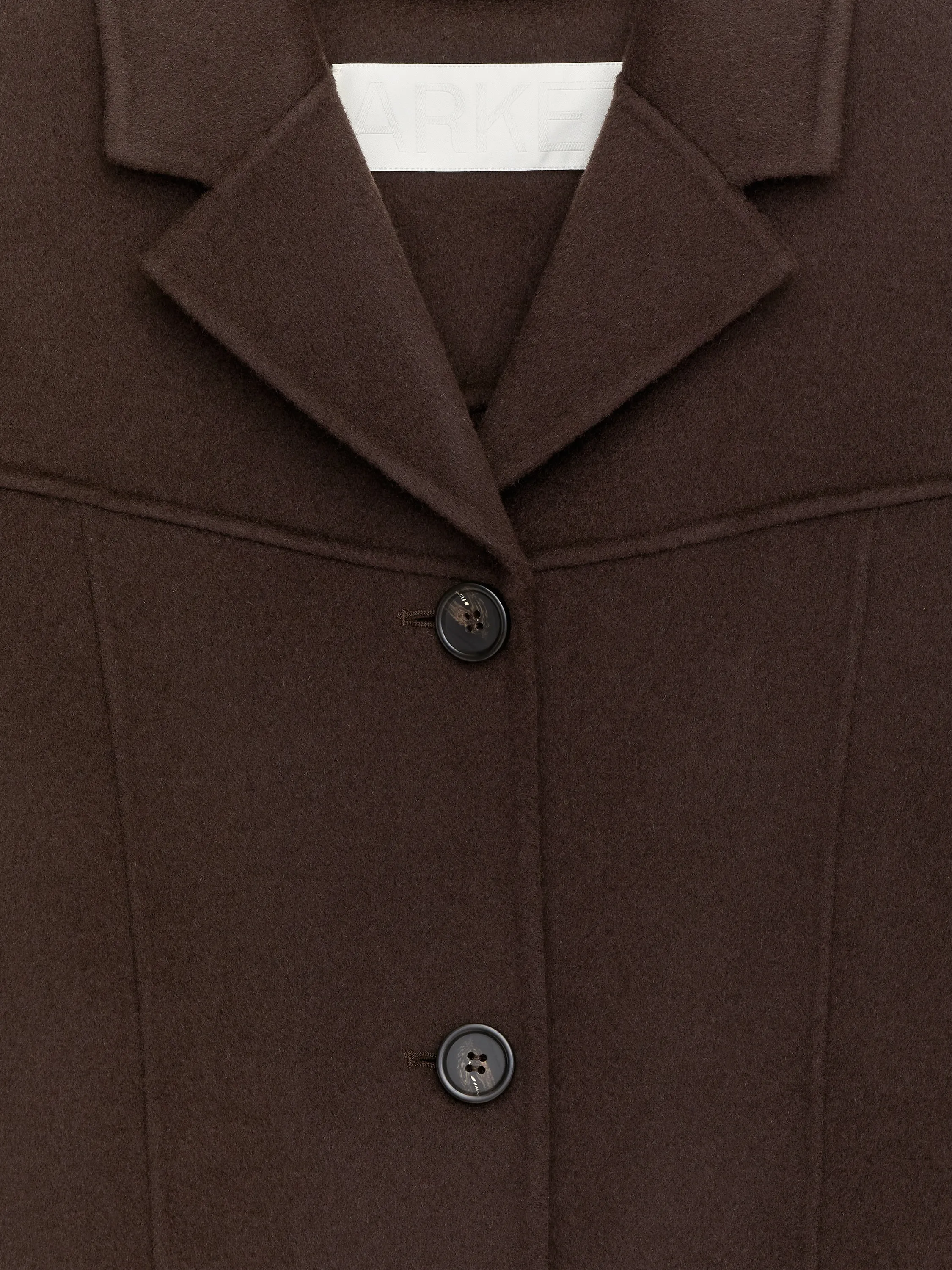 Blazer en laine doublée mélangée - Marron