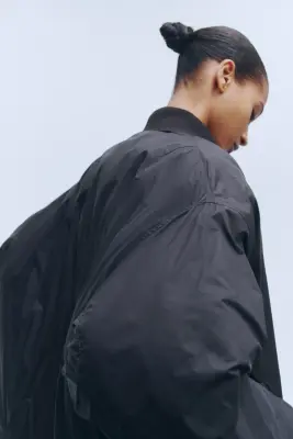 Bomber doudoune oversize - Noir — photo 4