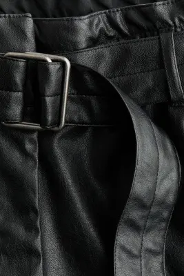 Pantalon barrel avec ceinture - Noir — photo 5