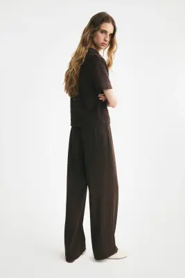 Pantalon chic - Marron foncé — photo 3