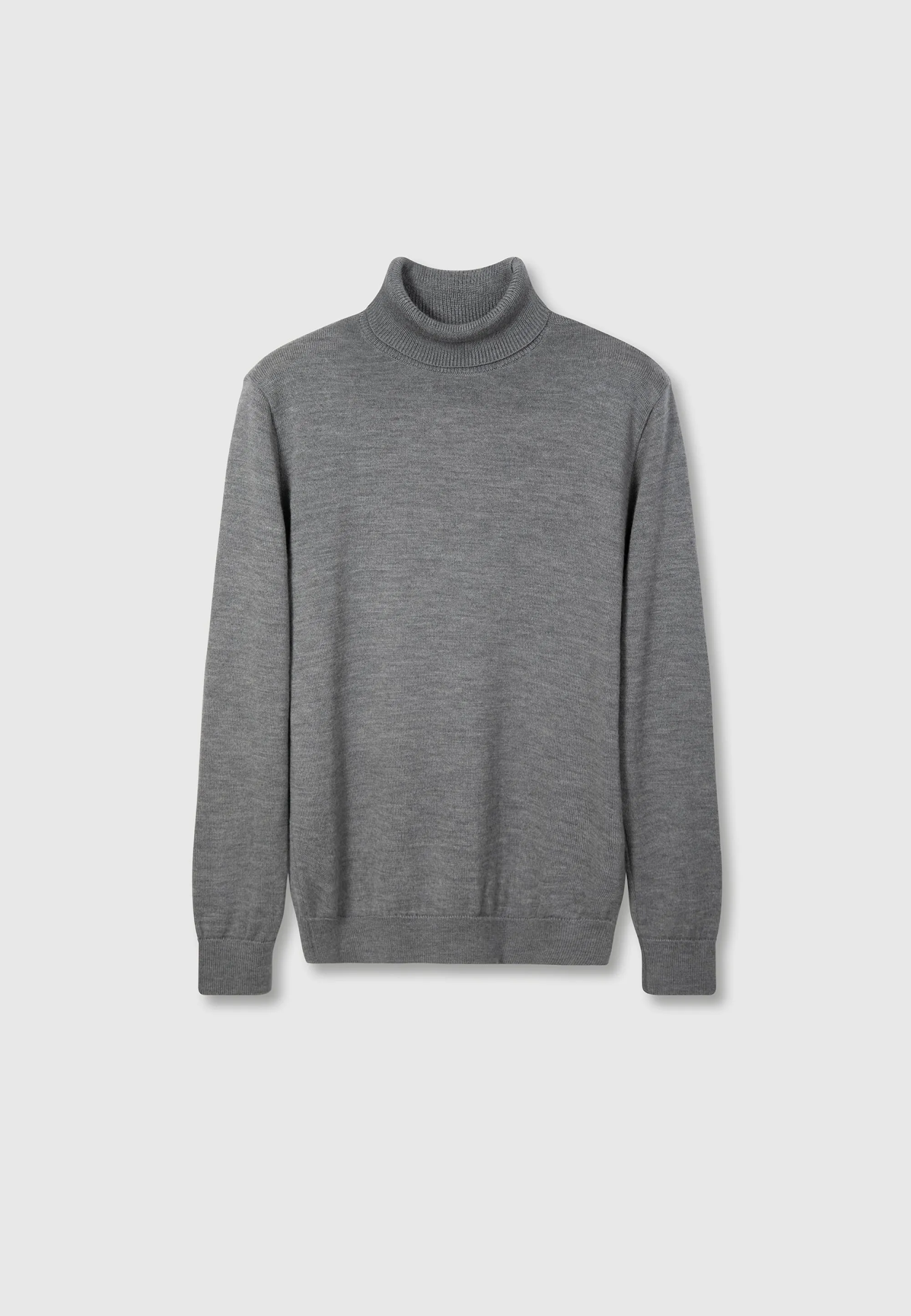 Le pull col roulé - Gris clair