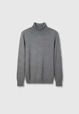 Le pull col roulé - Gris clair — photo 1