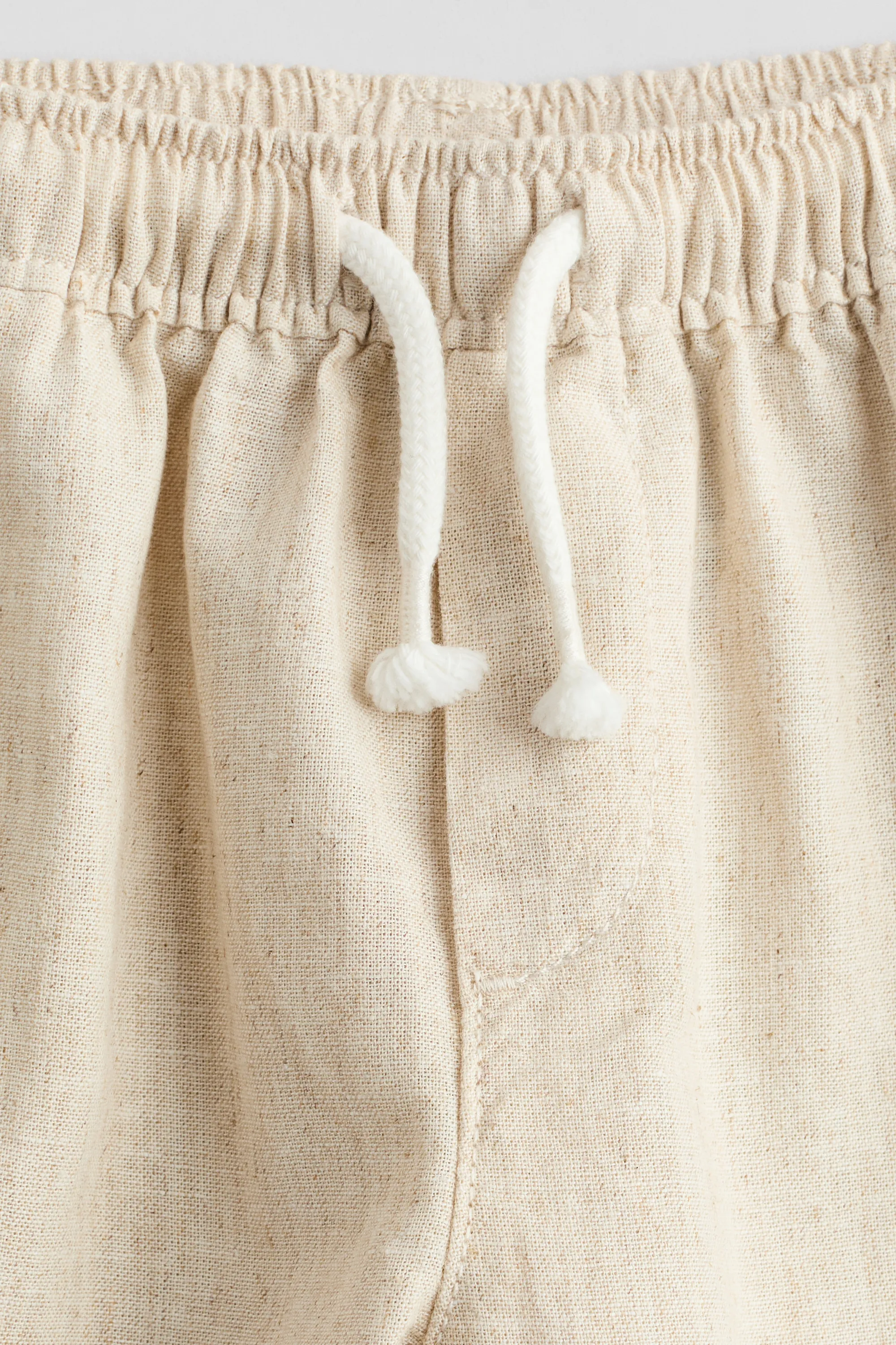 Pantalon en lin mélangé - Beige clair