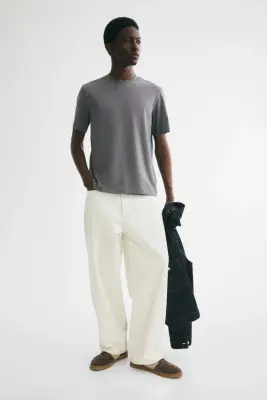T-shirt Regular Fit - Gris foncé — photo 2