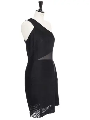 Robe de soirée asymétrique près du corps en maille ajourée Prix boutique 800€ Taille 40 — photo 3