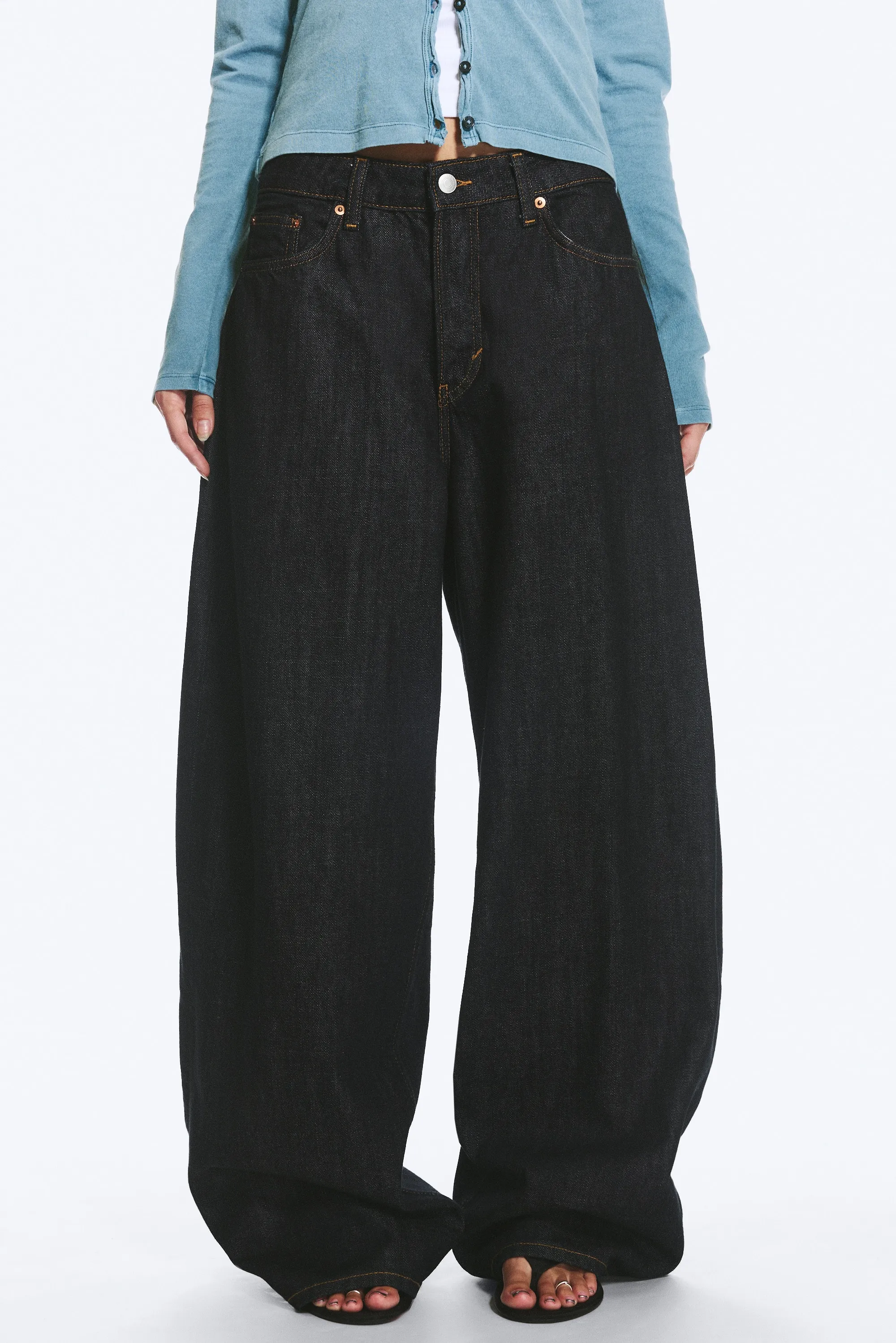 Andromeda jean baggy ample taille basse - Blue Rinse – Bleu foncé