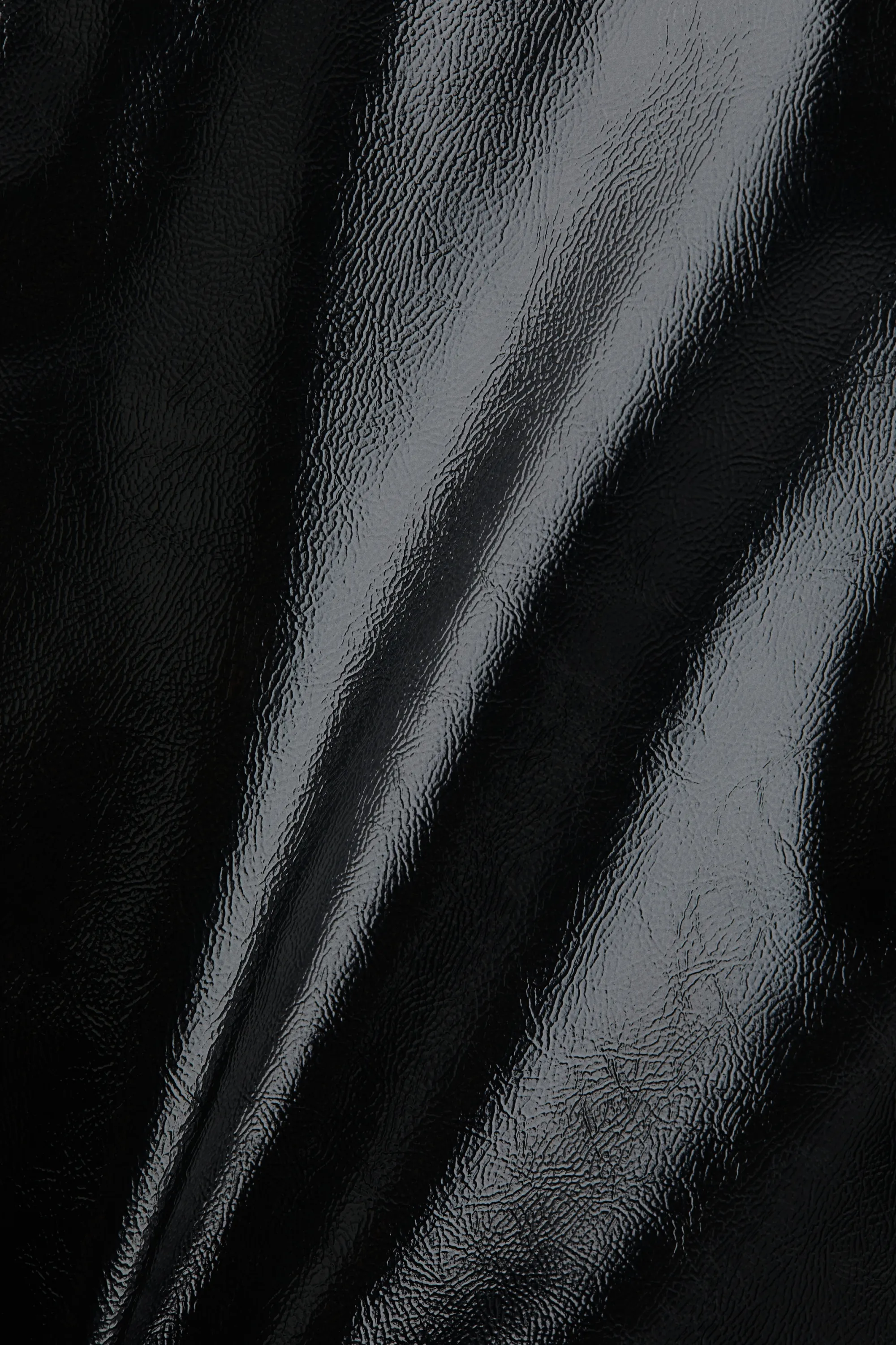 Jupe crayon en tissu enduit - Noir