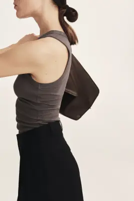 Jupe-culotte large en lin mélangé - Noir — photo 2