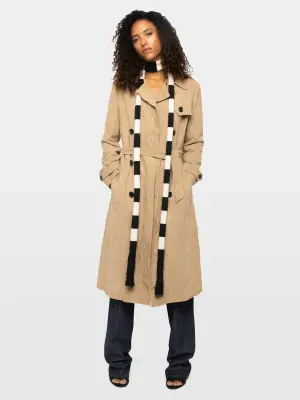 Trench Parisienne Cuir Suede Froissé — photo 1