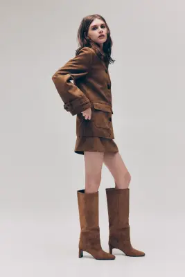 Veste avec col - Beige foncé — photo 2