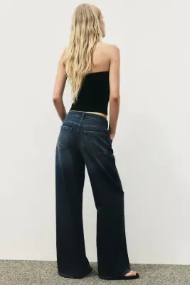 Wide Regular Waist Jeans - Bleu denim — photo 3