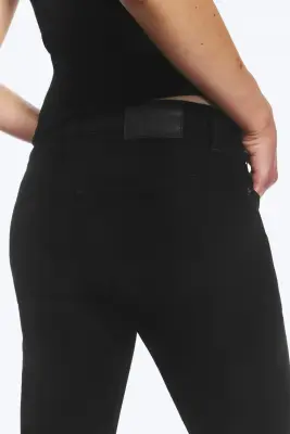 Jean bootcut skinny taille basse Luna - Black Rinse - Noir — photo 4