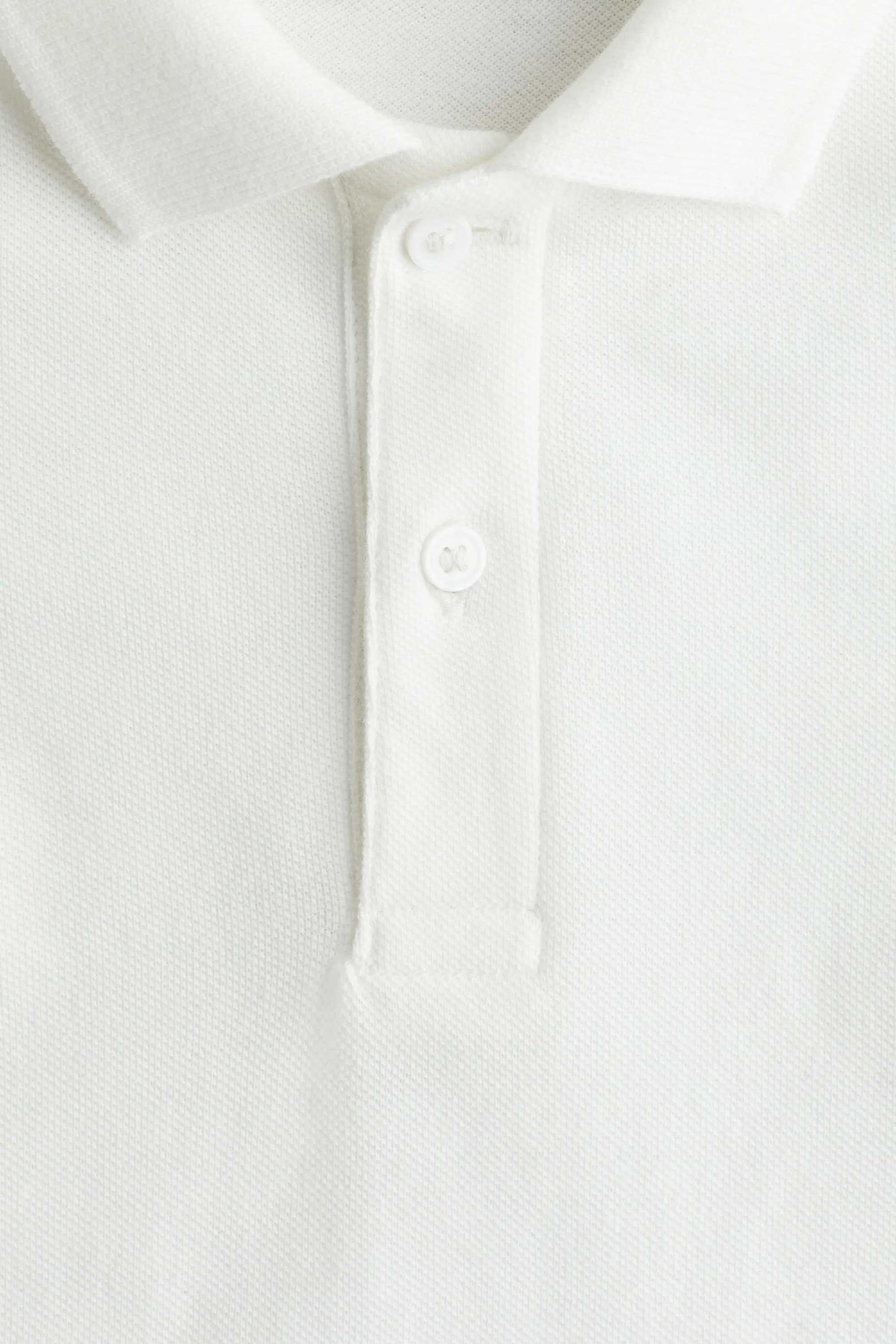 Polo en piqué de coton - Blanc