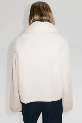 Veste en tissu peluche - Beige clair — photo 2