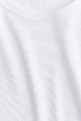 T-shirt côtelé - Blanc — photo 2