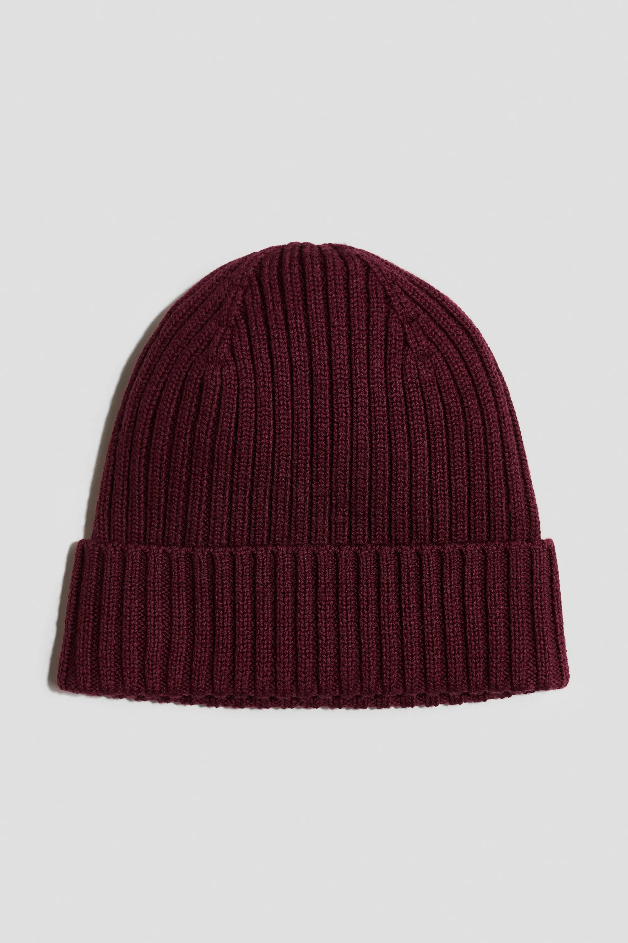 Bonnet en laine - Rouge foncé