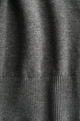 Top col roulé en maille fine - Gris foncé chiné — photo 4