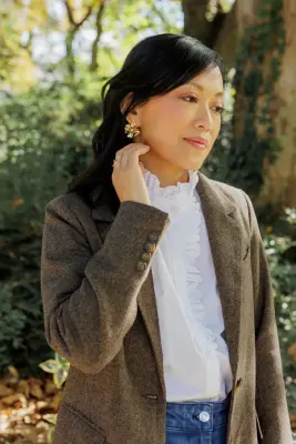 Veste Rosalind - chevrons chocolat — photo 4