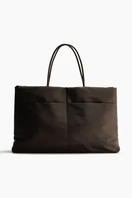 Très grand sac shopping matelassé - Taupe foncé — photo 3