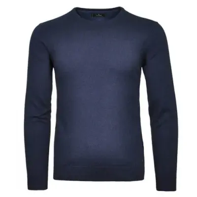 RAGMAN PULL COTON CASHMERE COL ROND Marine — photo 1
