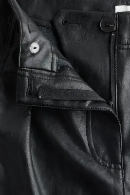 Pantalon cargo enduit - Noir — photo 4