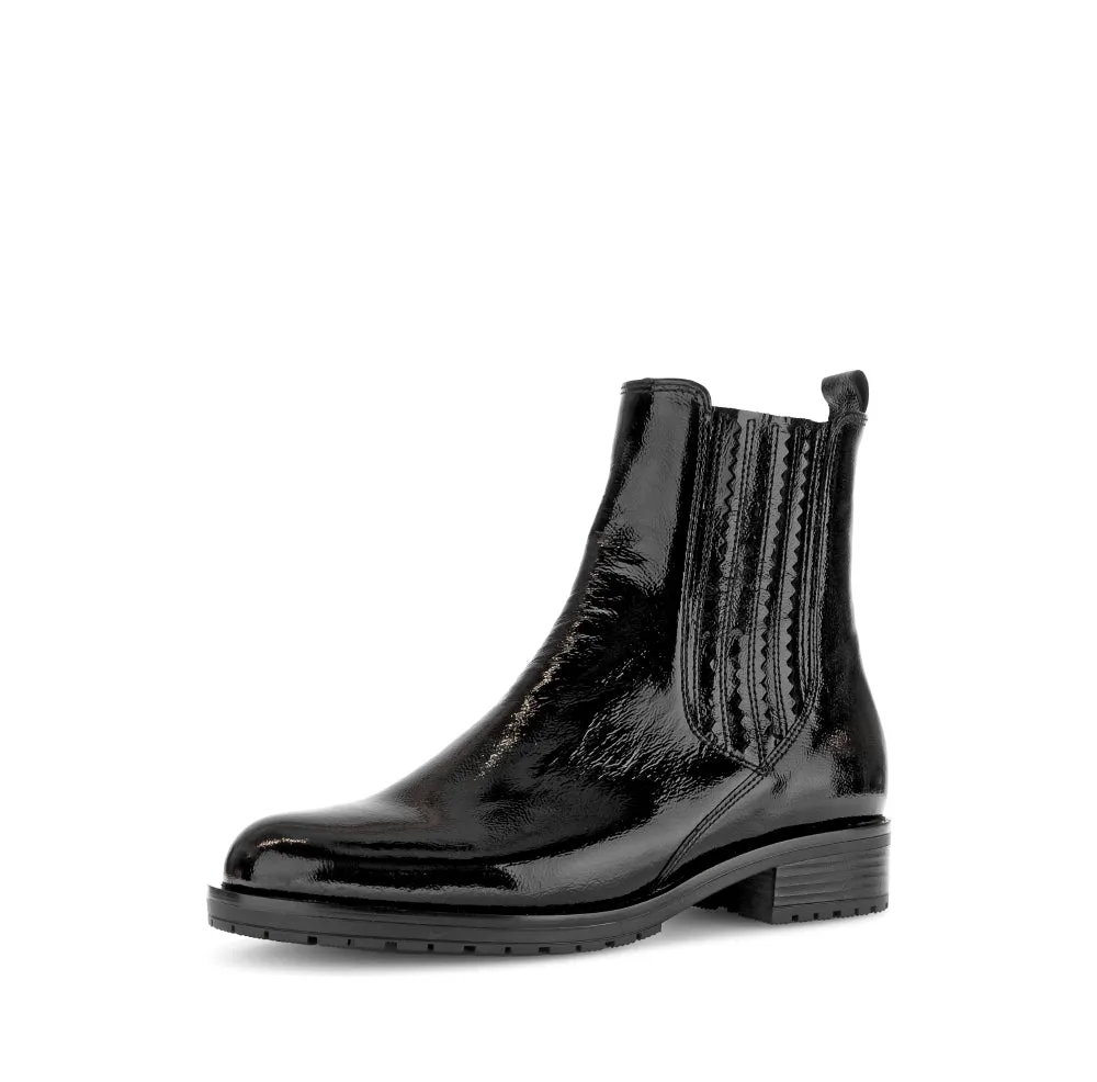 Bottines Gabor 72.022.09 Noires - Cuir Lacets Grande Pointure Femme