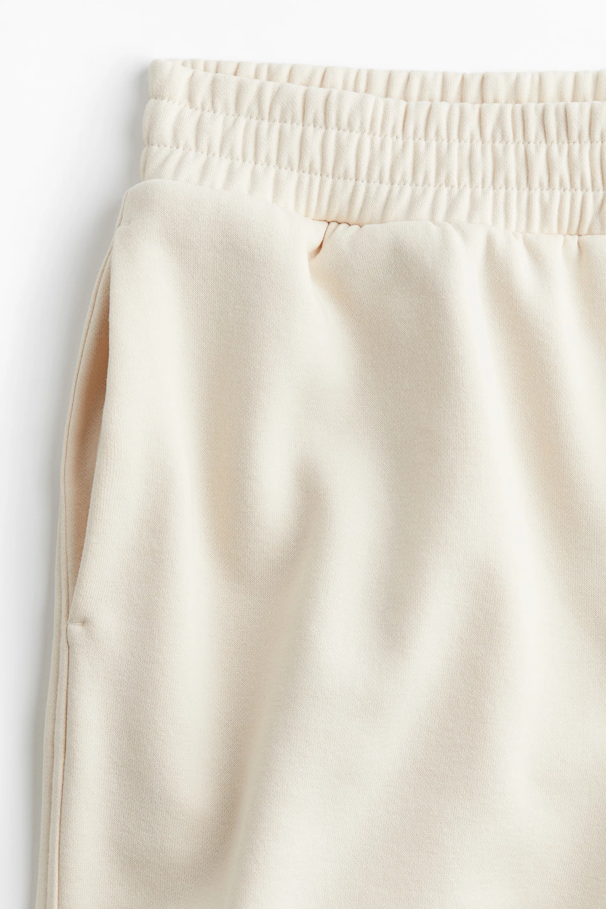 Pantalon jogger à taille haute - Beige clair