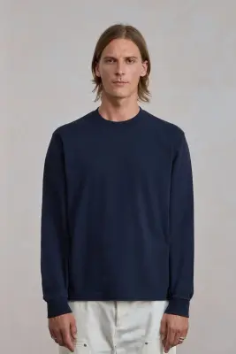T-shirt 'Chuuunky Tee' Manches Longues - Bleu Marine — photo 3