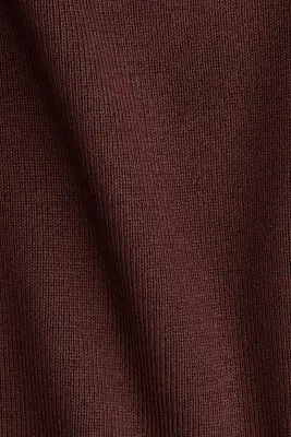 Fine-knit viscose-blend T-shirt - Marron clair — photo 4