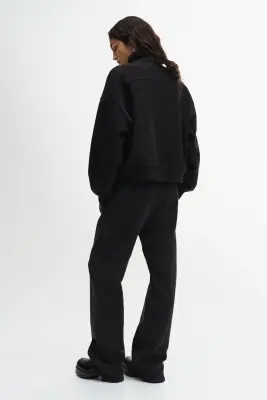 Pantalon jogger en coton - Noir — photo 4