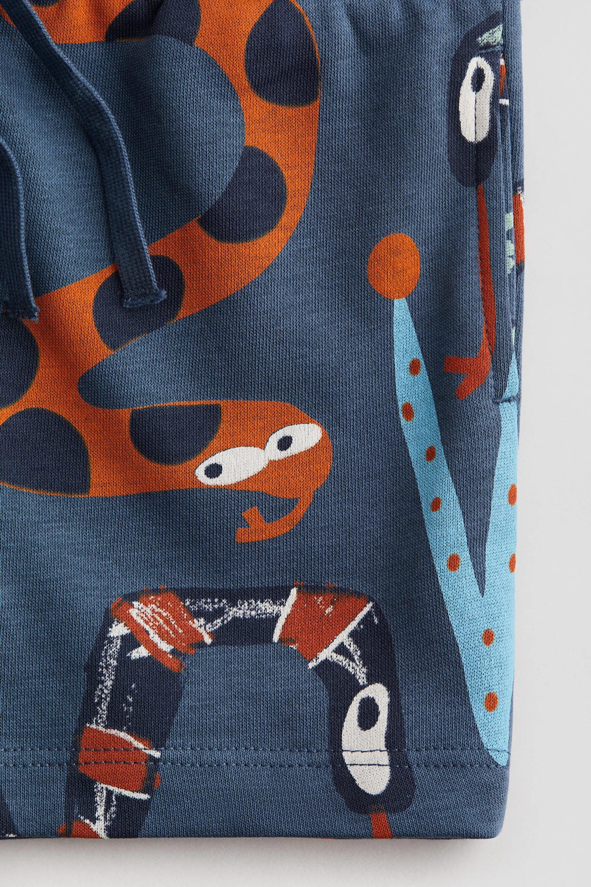 Short en molleton - Dark dusty blue/Snakes