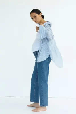 MAMA Slim Mom Ankle Jeans - Bleu denim — photo 2