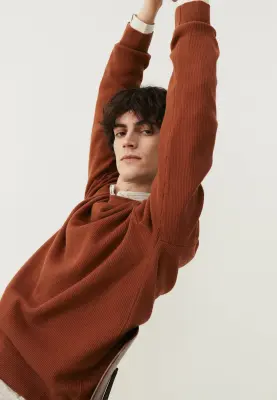Le pull texturé - Terracotta